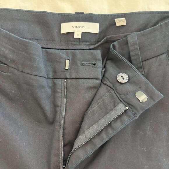 Vince, Mid-Rise Italian Stretch-Cotton Chino Pant, Navy, Size 10 - Picture 5 of 7